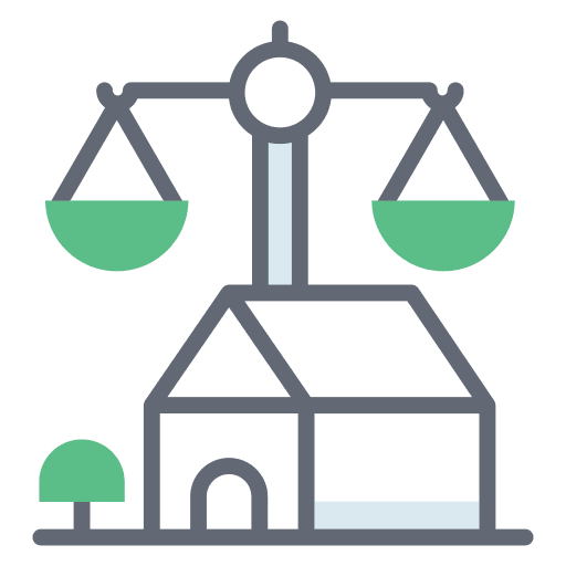 Real estate law icon